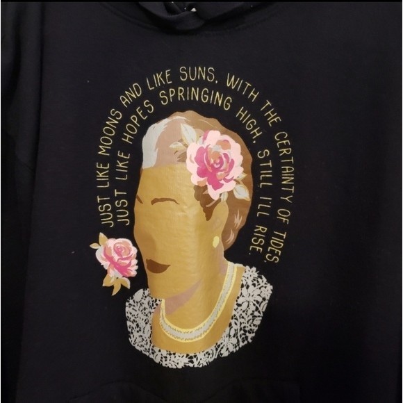 Maya Still I Rise Juniors Long Sleeve Graphic Sweatshirt Junior XS - Picture 9 of 12